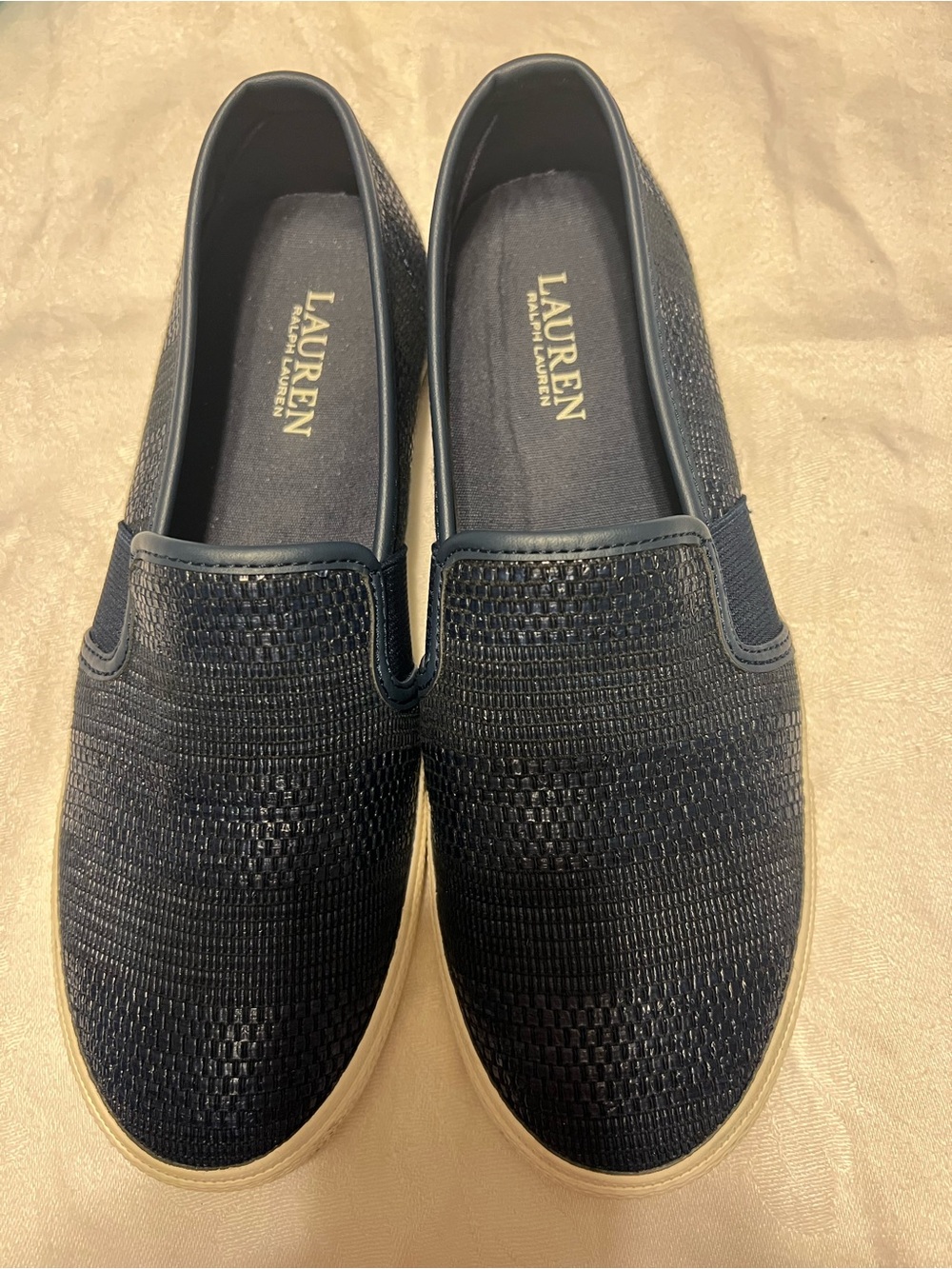 Lauren Ralph Lauren Women’s Navy Slip-On Sneakers